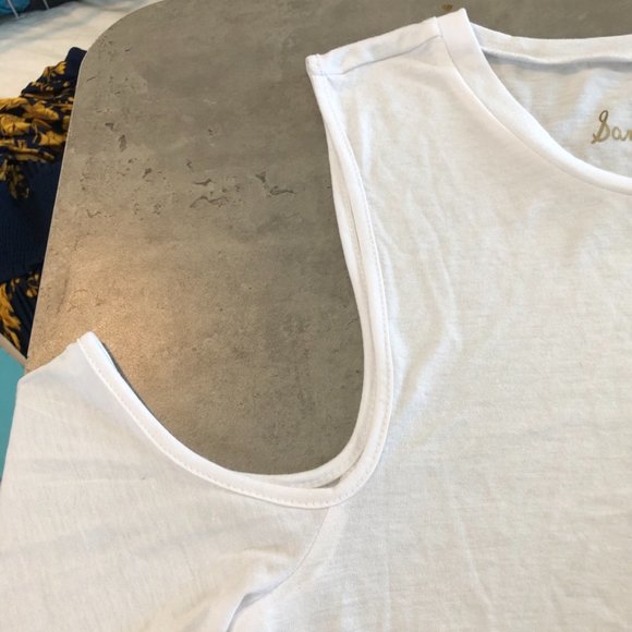 NWT Sam Edelman Cold Shoulder Tee. szL B9 - Picture 6 of 7